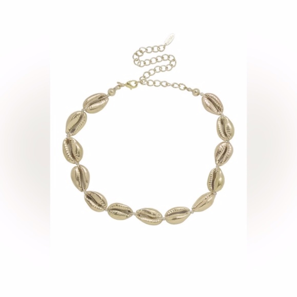 Revolve Ettika COWRIE SHELL 18K GOLD PLATED NECKLACE NWT - Picture 3 of 8